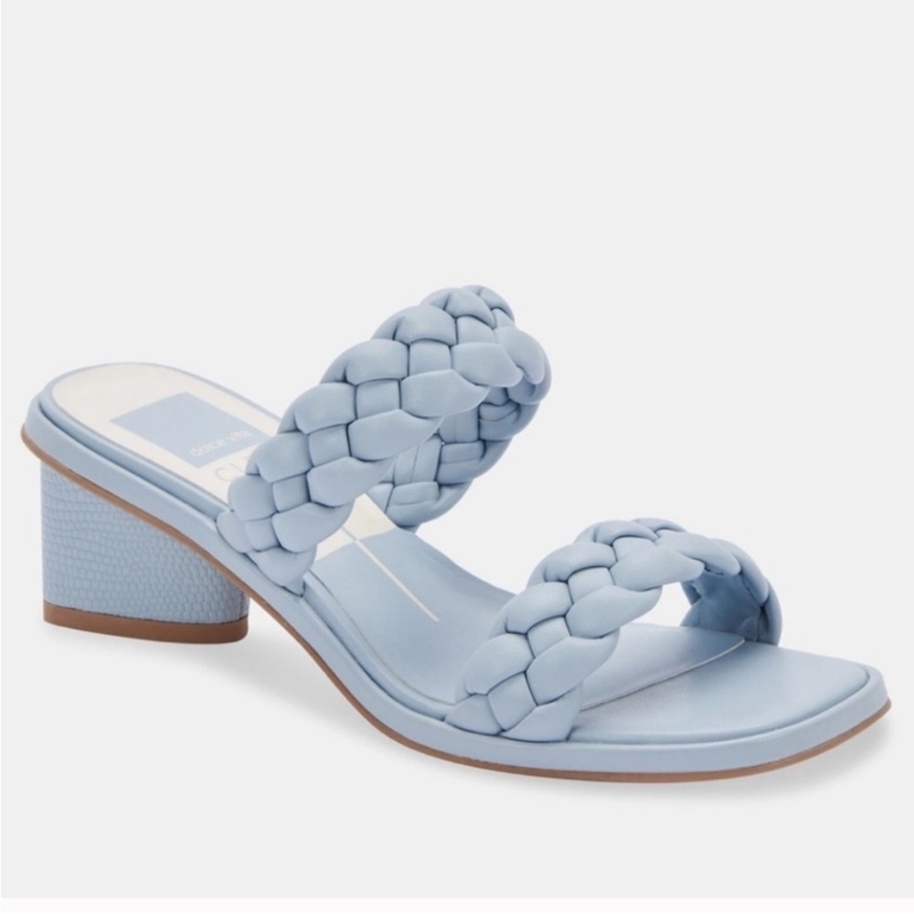 Dolce Vita Women's Blue Braided Heeled Sandals